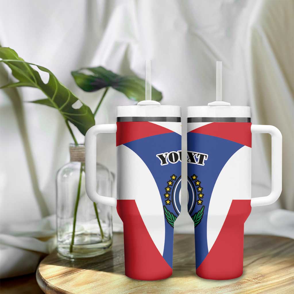 Personalized Cape Verde Coat Of Arms Tumbler With Handle Sport Style - Wonder Print Shop