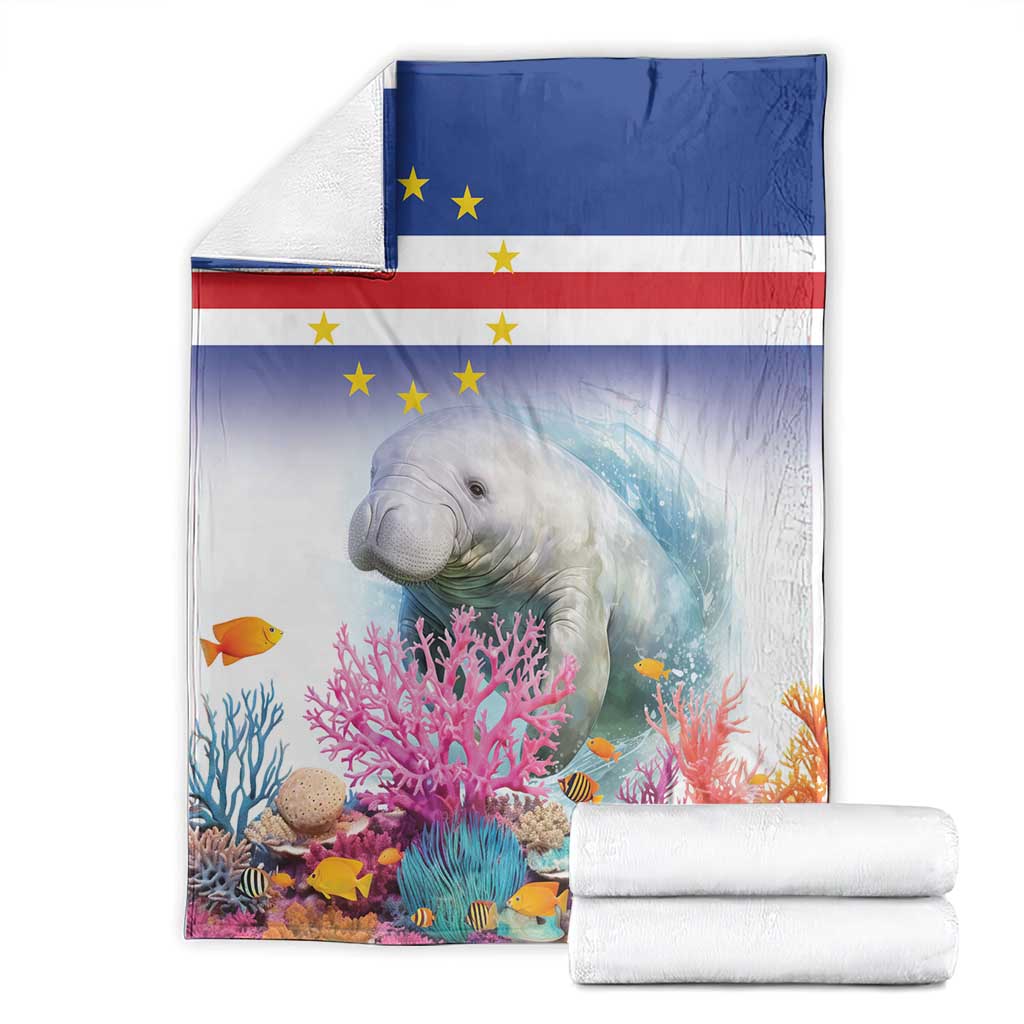 Cape Verde Manatee Blanket Coral Reef With Flag Style