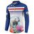 Cape Verde Manatee Button Sweatshirt Coral Reef With Flag Style - Wonder Print Shop