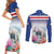 Cape Verde Manatee Couples Matching Short Sleeve Bodycon Dress and Long Sleeve Button Shirt Coral Reef With Flag Style - Wonder Print Shop