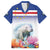 Cape Verde Manatee Family Matching Long Sleeve Bodycon Dress and Hawaiian Shirt Coral Reef With Flag Style - Wonder Print Shop
