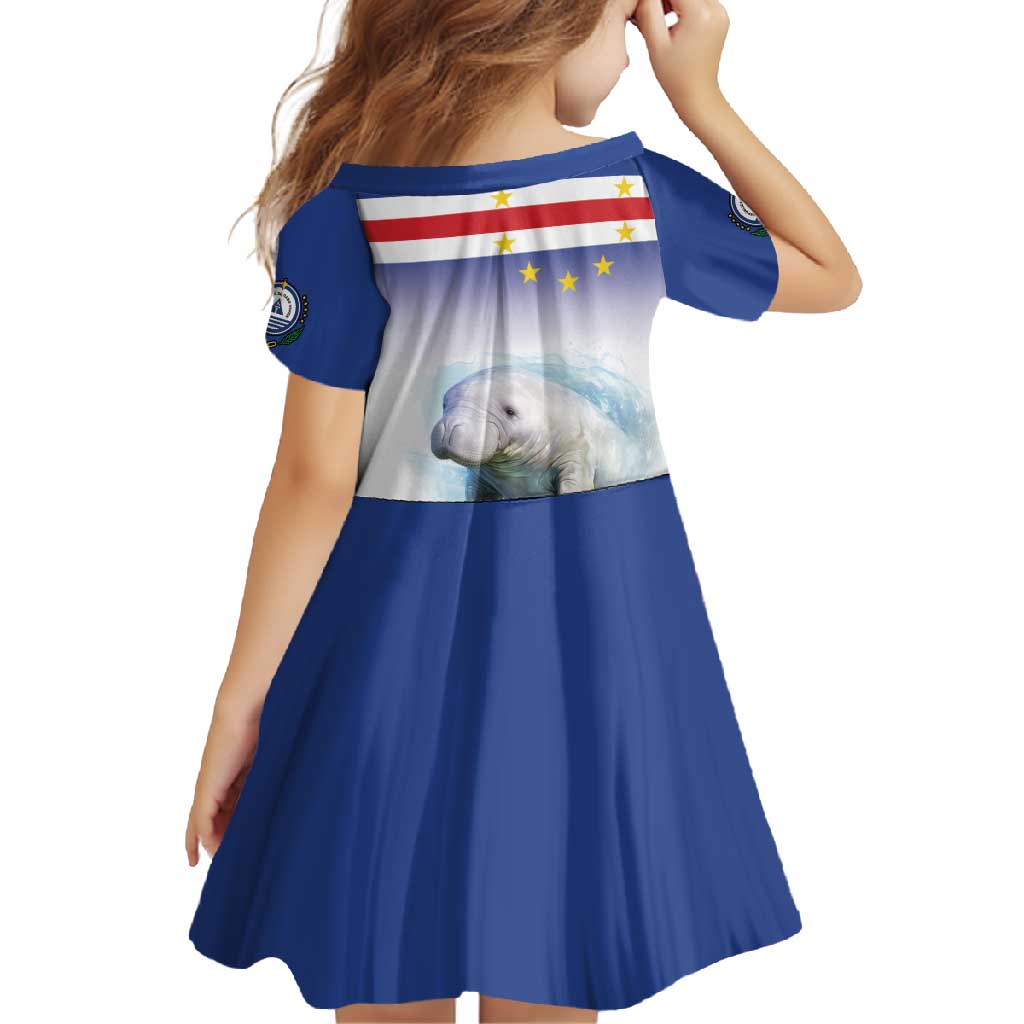 Cape Verde Manatee Family Matching Mermaid Dress and Hawaiian Shirt Coral Reef With Flag Style - Wonder Print Shop