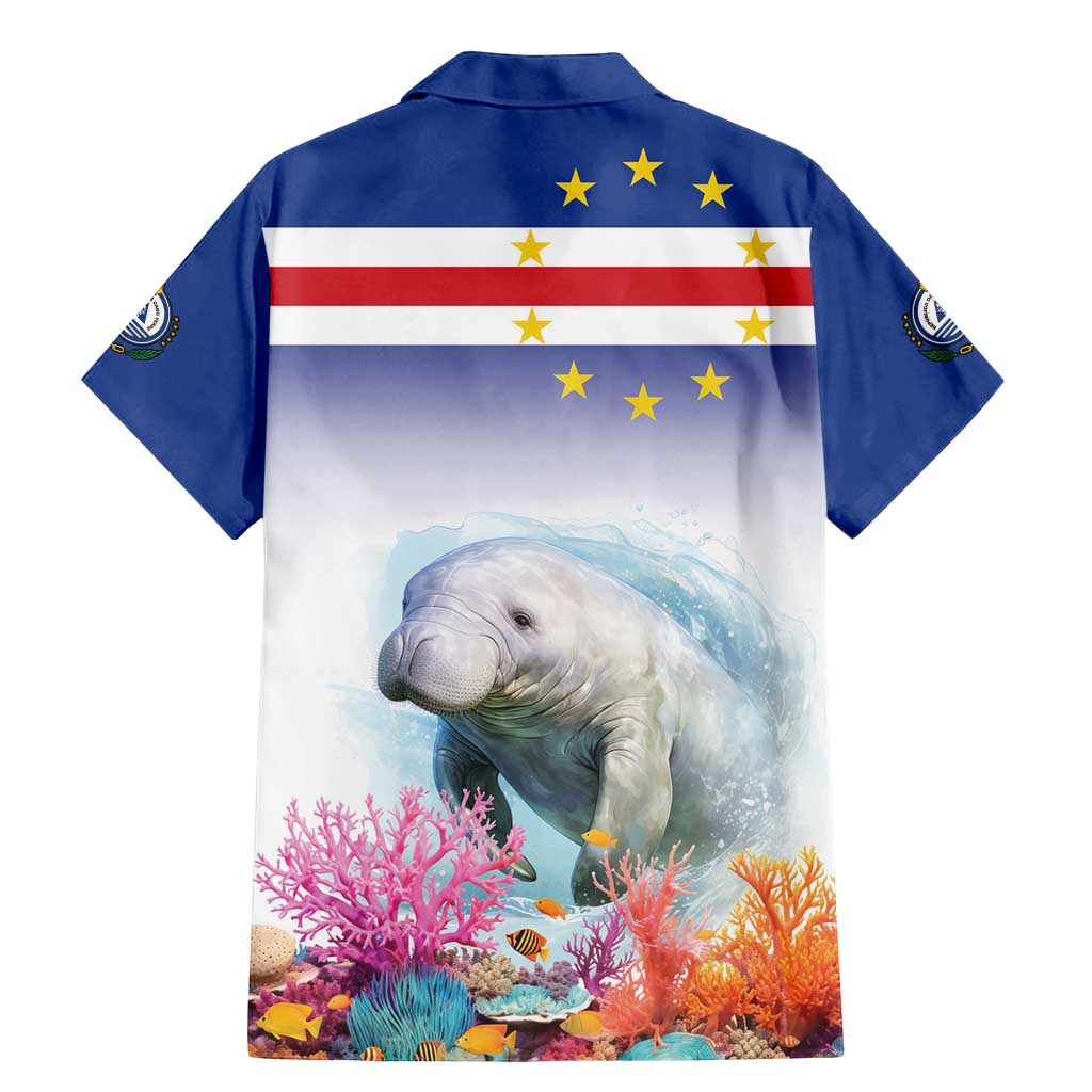 Cape Verde Manatee Family Matching Mermaid Dress and Hawaiian Shirt Coral Reef With Flag Style - Wonder Print Shop