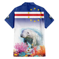 Cape Verde Manatee Family Matching Off Shoulder Maxi Dress and Hawaiian Shirt Coral Reef With Flag Style - Wonder Print Shop