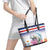 Cape Verde Manatee Leather Tote Bag Coral Reef With Flag Style - Wonder Print Shop
