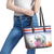 Cape Verde Manatee Leather Tote Bag Coral Reef With Flag Style - Wonder Print Shop