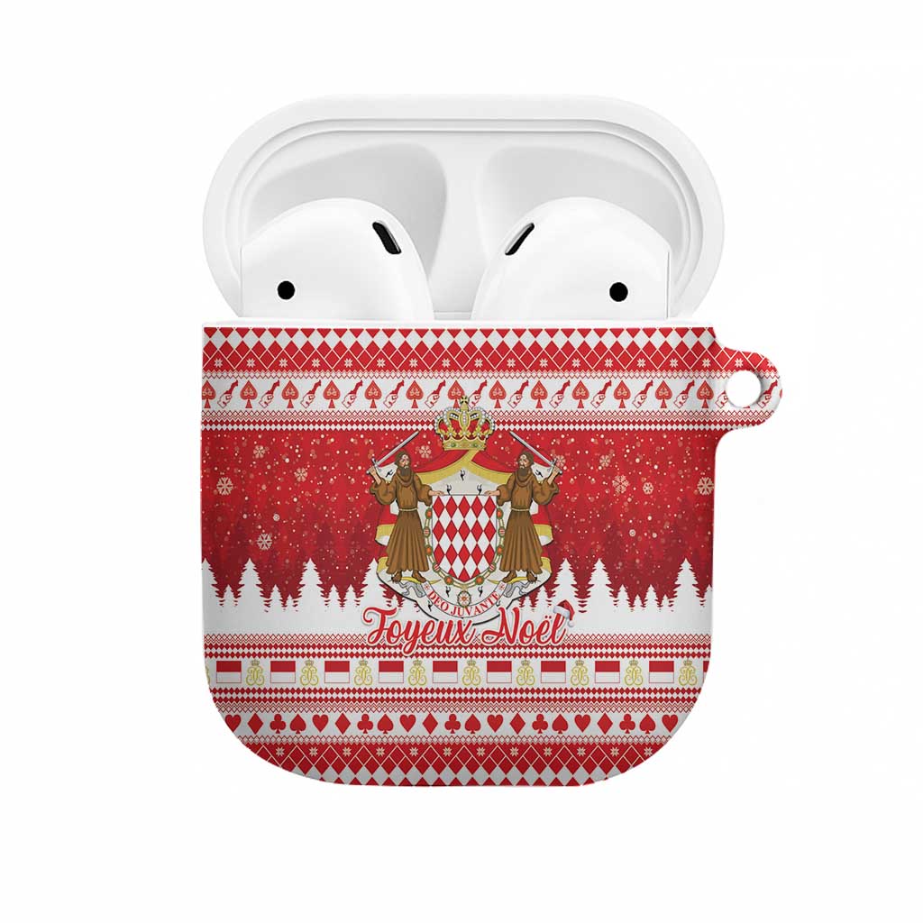 Monaco Christmas AirPods Case Joyeux Noel Coat Of Arms - Wonder Print Shop