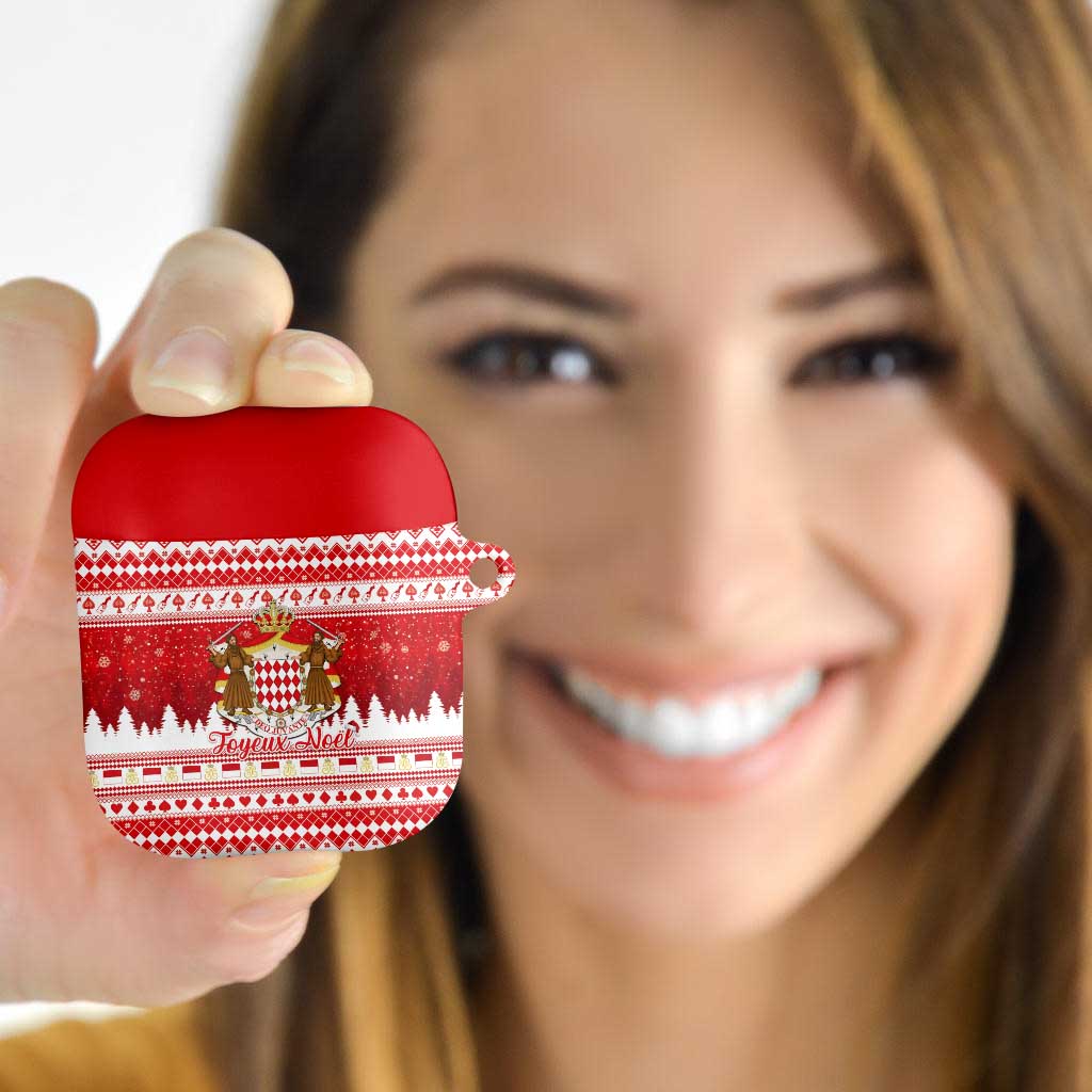 Monaco Christmas AirPods Case Joyeux Noel Coat Of Arms - Wonder Print Shop