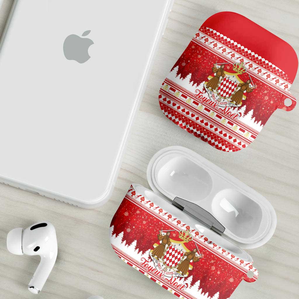 Monaco Christmas AirPods Case Joyeux Noel Coat Of Arms - Wonder Print Shop