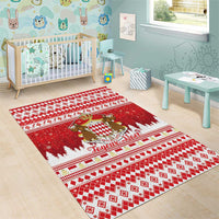 Monaco Christmas Area Rug Joyeux Noel Coat Of Arms - Wonder Print Shop