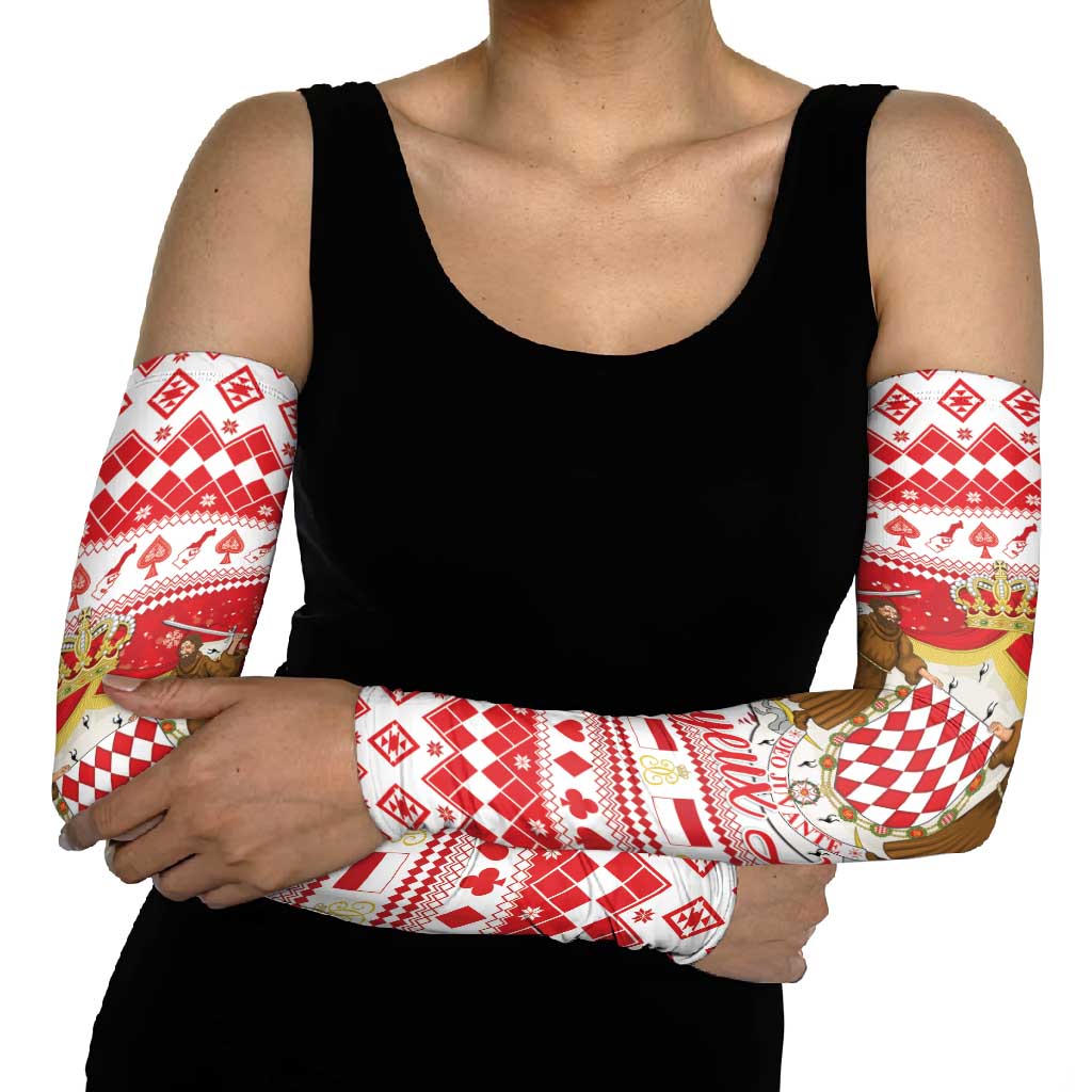 Monaco Christmas Arm Sleeves Joyeux Noel Coat Of Arms - Wonder Print Shop