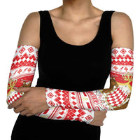 Monaco Christmas Arm Sleeves Joyeux Noel Coat Of Arms - Wonder Print Shop