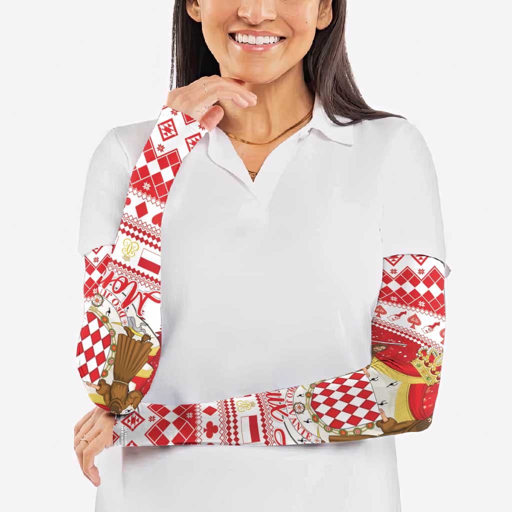 Monaco Christmas Arm Sleeves Joyeux Noel Coat Of Arms - Wonder Print Shop