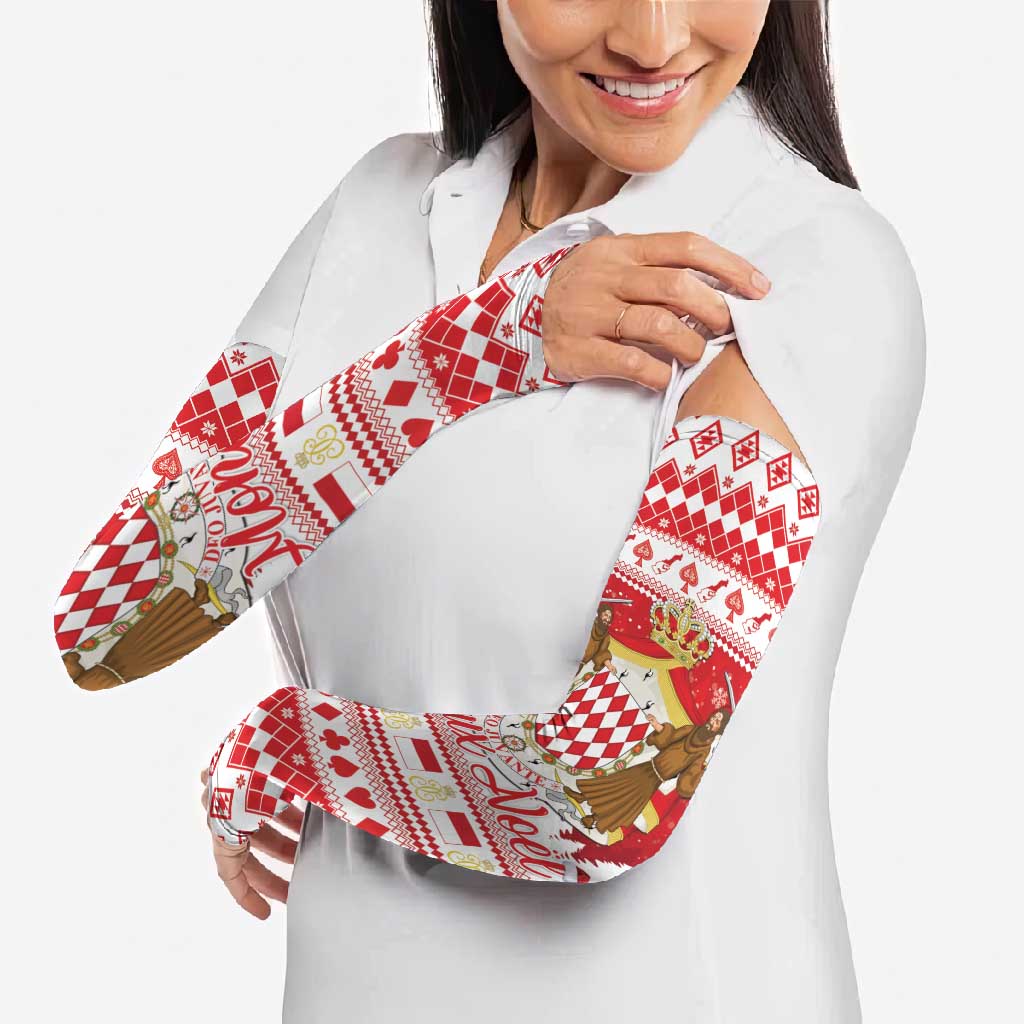 Monaco Christmas Arm Sleeves Joyeux Noel Coat Of Arms - Wonder Print Shop