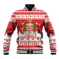 Monaco Christmas Baseball Jacket Joyeux Noel Coat Of Arms - Wonder Print Shop