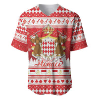 Monaco Christmas Baseball Jersey Joyeux Noel Coat Of Arms - Wonder Print Shop