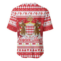 Monaco Christmas Baseball Jersey Joyeux Noel Coat Of Arms - Wonder Print Shop