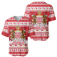 Monaco Christmas Baseball Jersey Joyeux Noel Coat Of Arms - Wonder Print Shop