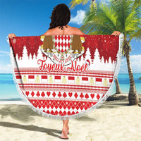 Monaco Christmas Beach Blanket Joyeux Noel Coat Of Arms - Wonder Print Shop
