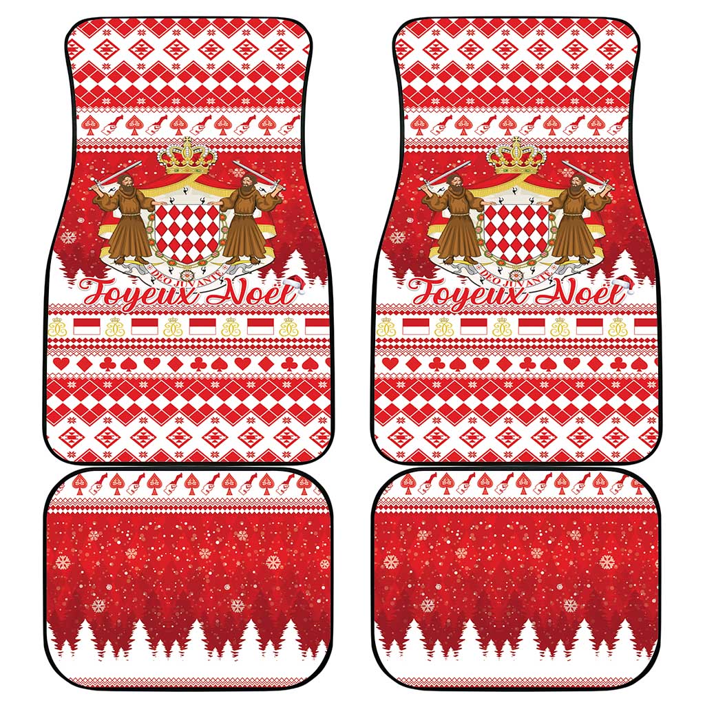 Monaco Christmas Car Mats Joyeux Noel Coat Of Arms - Wonder Print Shop