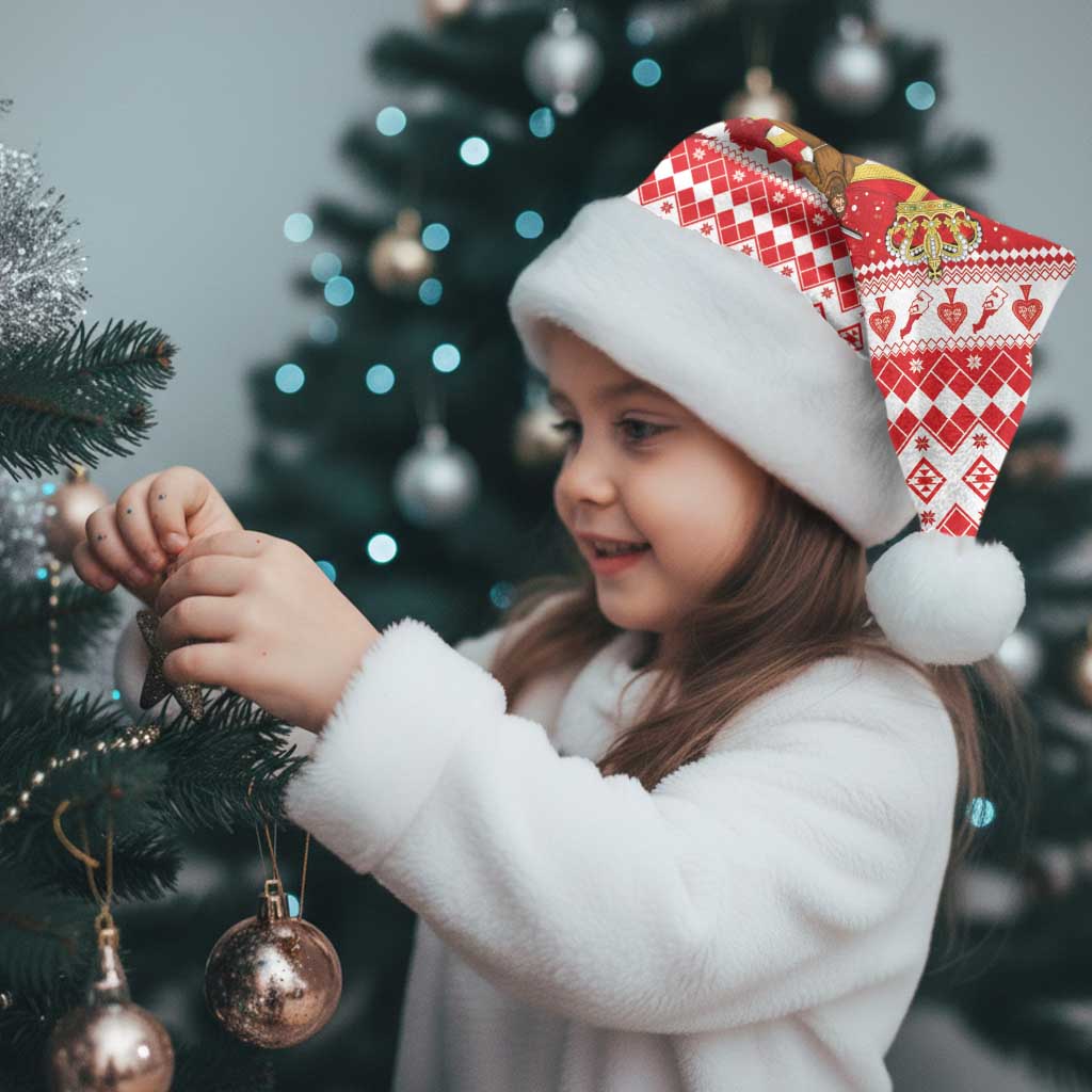 Monaco Christmas Santa Hat Joyeux Noel Coat Of Arms - Wonder Print Shop