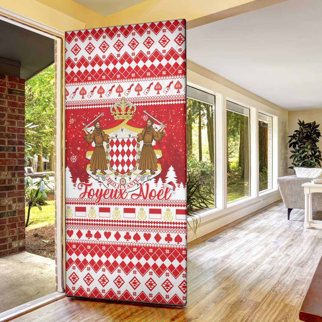 Monaco Christmas Door Cover Joyeux Noel Coat Of Arms - Wonder Print Shop