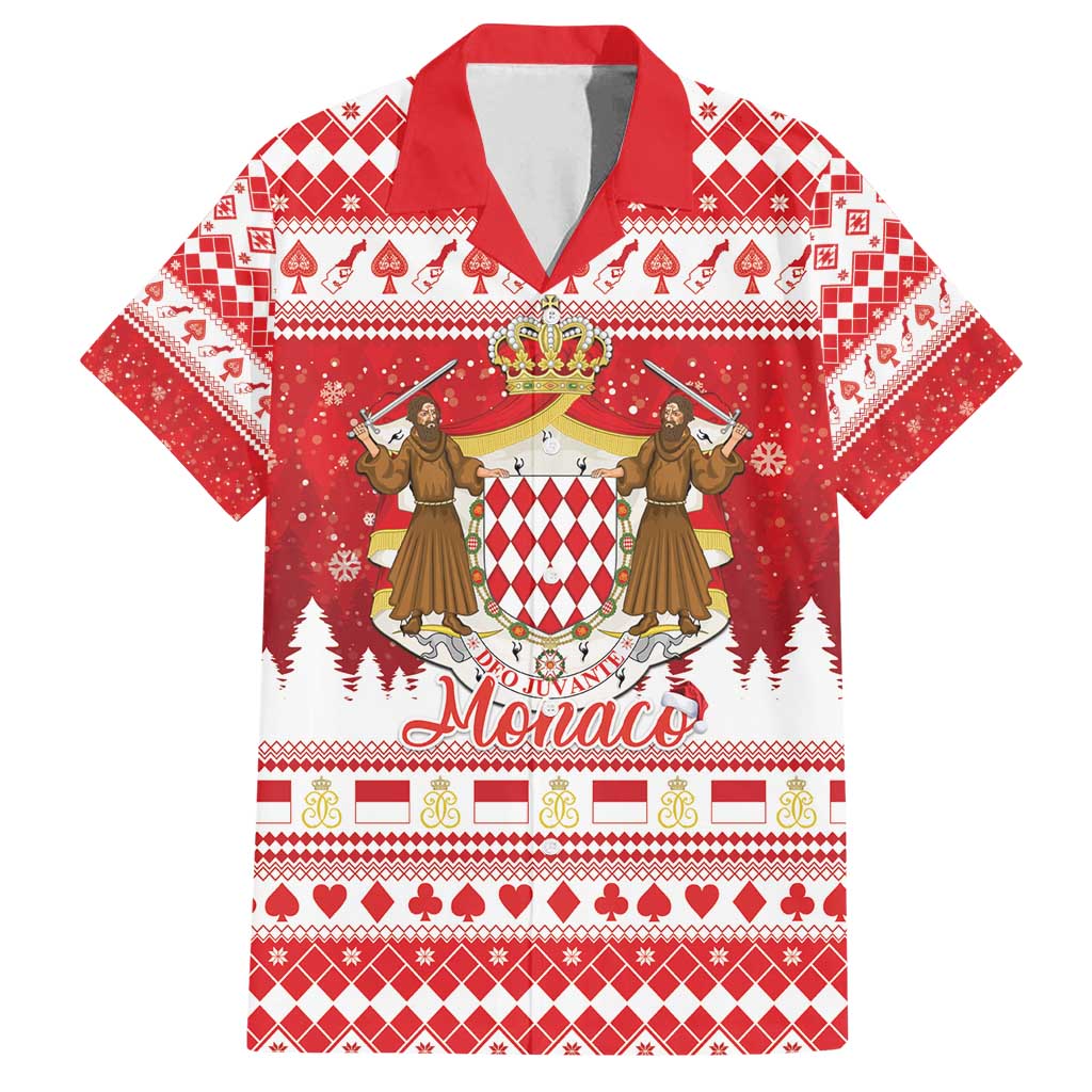 Monaco Christmas Family Matching Long Sleeve Bodycon Dress and Hawaiian Shirt Joyeux Noel Coat Of Arms - Wonder Print Shop