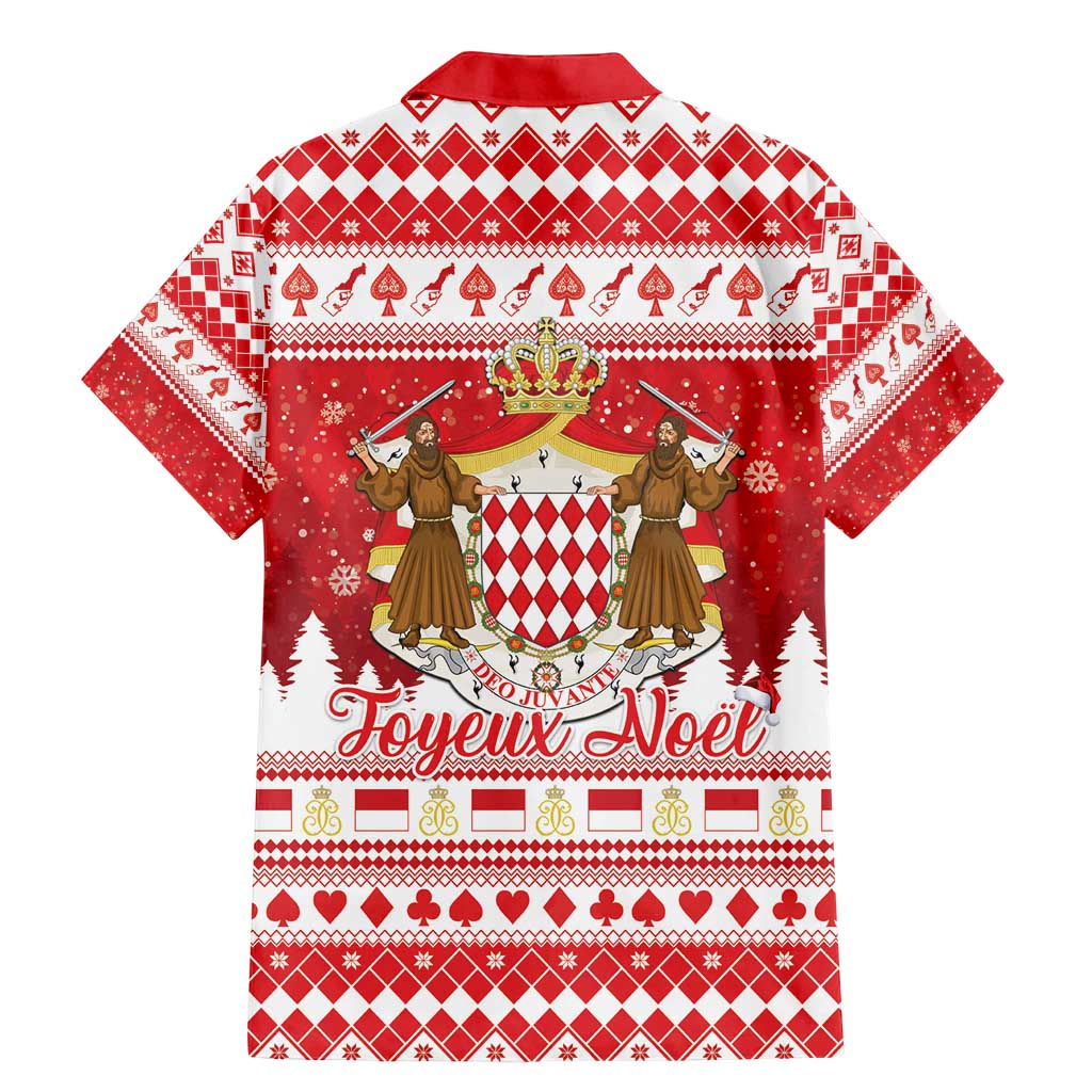 Monaco Christmas Family Matching Mermaid Dress and Hawaiian Shirt Joyeux Noel Coat Of Arms - Wonder Print Shop