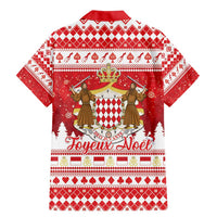 Monaco Christmas Family Matching Mermaid Dress and Hawaiian Shirt Joyeux Noel Coat Of Arms - Wonder Print Shop