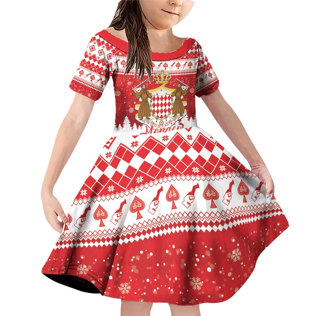 Monaco Christmas Family Matching Off Shoulder Short Dress and Hawaiian Shirt Joyeux Noel Coat Of Arms - Wonder Print Shop