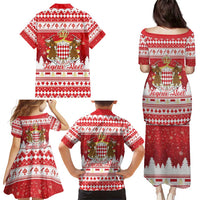 Monaco Christmas Family Matching Puletasi and Hawaiian Shirt Joyeux Noel Coat Of Arms - Wonder Print Shop