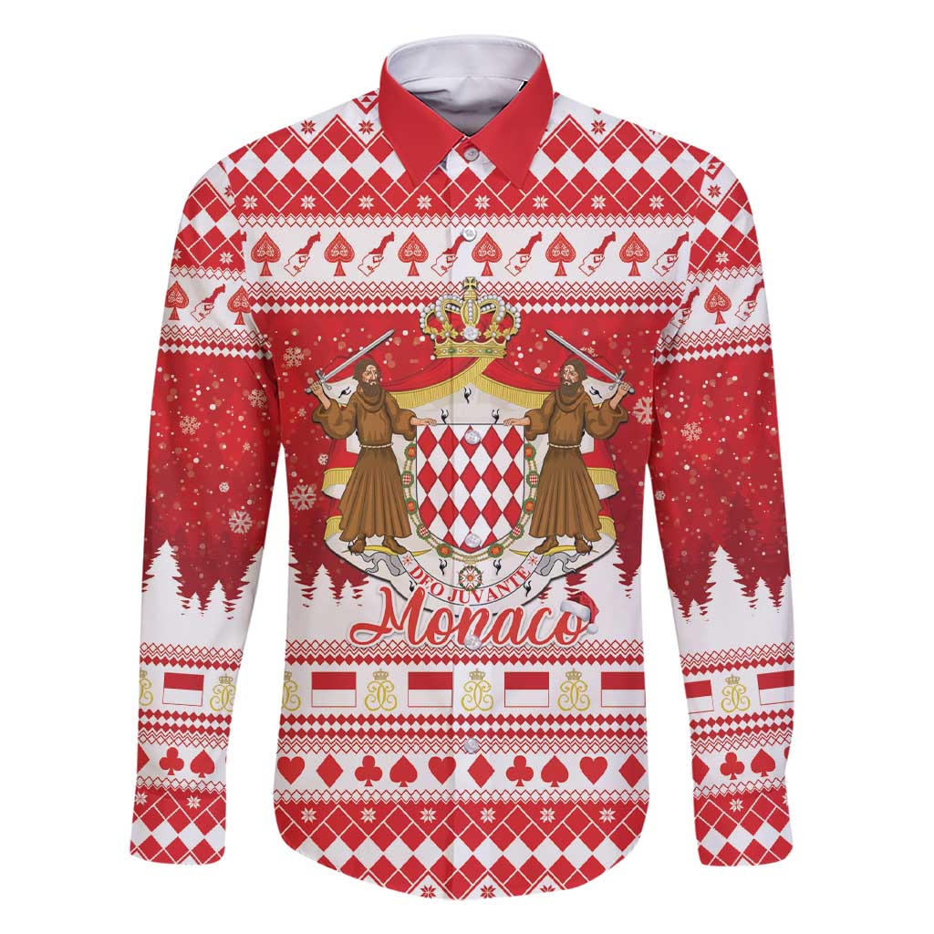 Monaco Christmas Family Matching Short Sleeve Bodycon Dress and Hawaiian Shirt Joyeux Noel Coat Of Arms - Wonder Print Shop