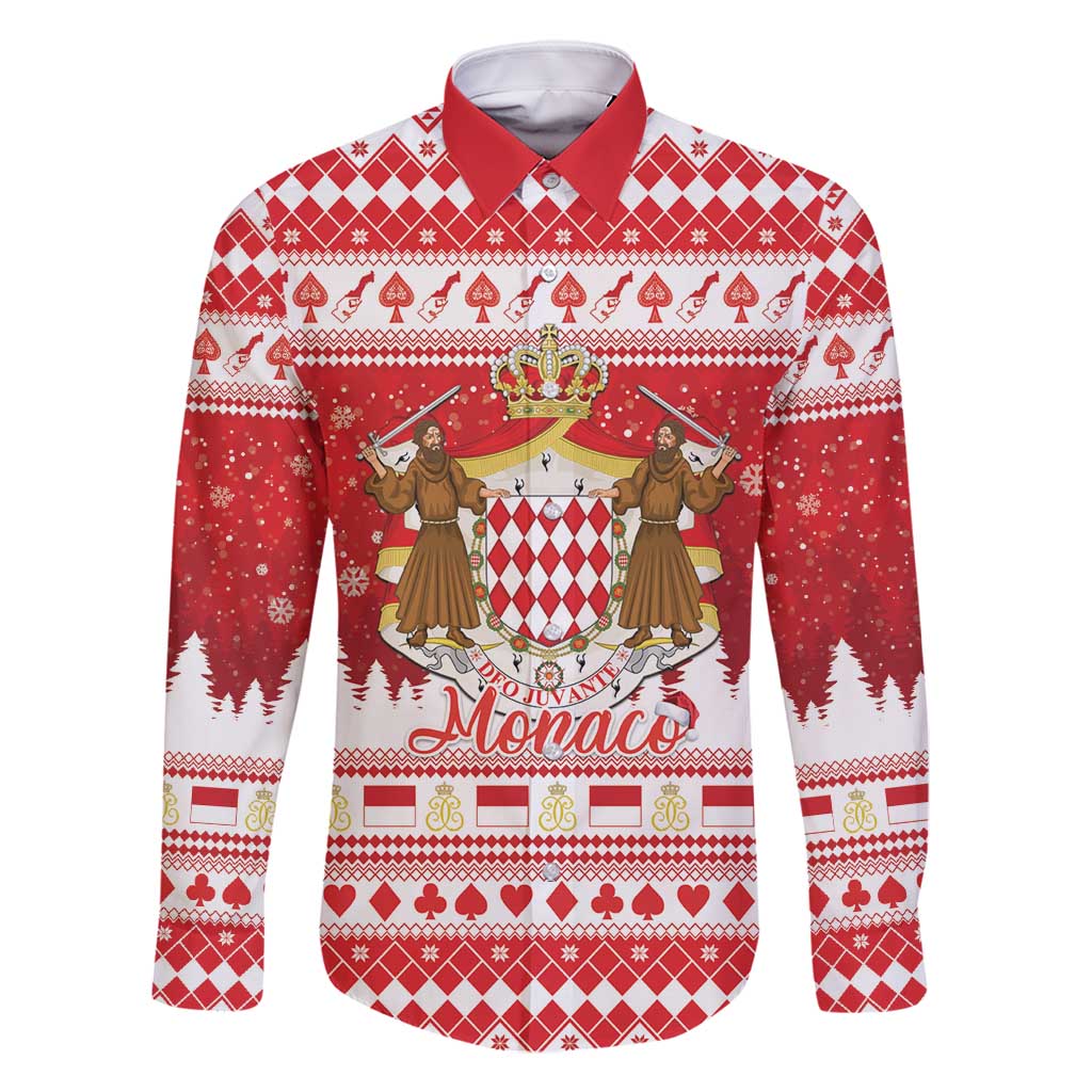 Monaco Christmas Family Matching Tank Maxi Dress and Hawaiian Shirt Joyeux Noel Coat Of Arms - Wonder Print Shop