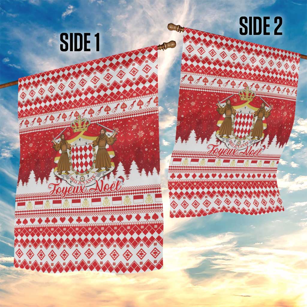 Monaco Christmas Garden Flag Joyeux Noel Coat Of Arms - Wonder Print Shop