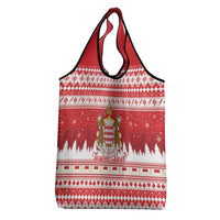 Monaco Christmas Grocery Bag Joyeux Noel Coat Of Arms - Wonder Print Shop