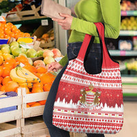 Monaco Christmas Grocery Bag Joyeux Noel Coat Of Arms - Wonder Print Shop