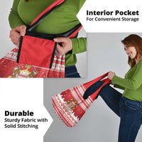 Monaco Christmas Grocery Bag Joyeux Noel Coat Of Arms - Wonder Print Shop