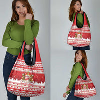 Monaco Christmas Grocery Bag Joyeux Noel Coat Of Arms - Wonder Print Shop