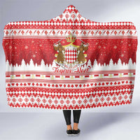 Monaco Christmas Hooded Blanket Joyeux Noel Coat Of Arms - Wonder Print Shop