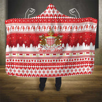 Monaco Christmas Hooded Blanket Joyeux Noel Coat Of Arms - Wonder Print Shop