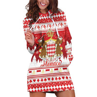 Monaco Christmas Hoodie Dress Joyeux Noel Coat Of Arms - Wonder Print Shop