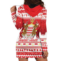 Monaco Christmas Hoodie Dress Joyeux Noel Coat Of Arms - Wonder Print Shop