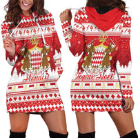 Monaco Christmas Hoodie Dress Joyeux Noel Coat Of Arms - Wonder Print Shop