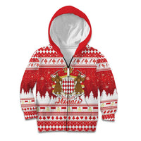 Monaco Christmas Kid Hoodie Joyeux Noel Coat Of Arms - Wonder Print Shop