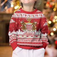 Monaco Christmas Kid Ugly Christmas Sweater Joyeux Noel Coat Of Arms - Wonder Print Shop