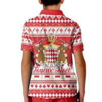 Monaco Christmas Kid Polo Shirt Joyeux Noel Coat Of Arms - Wonder Print Shop