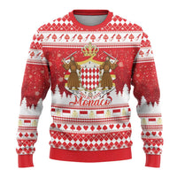 Monaco Christmas Ugly Christmas Sweater Joyeux Noel Coat Of Arms - Wonder Print Shop