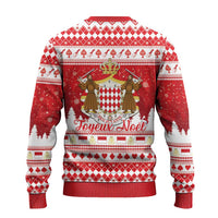Monaco Christmas Ugly Christmas Sweater Joyeux Noel Coat Of Arms - Wonder Print Shop