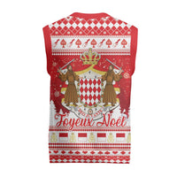 Monaco Christmas Knitted V-Neck Vest Joyeux Noel Coat Of Arms - Wonder Print Shop