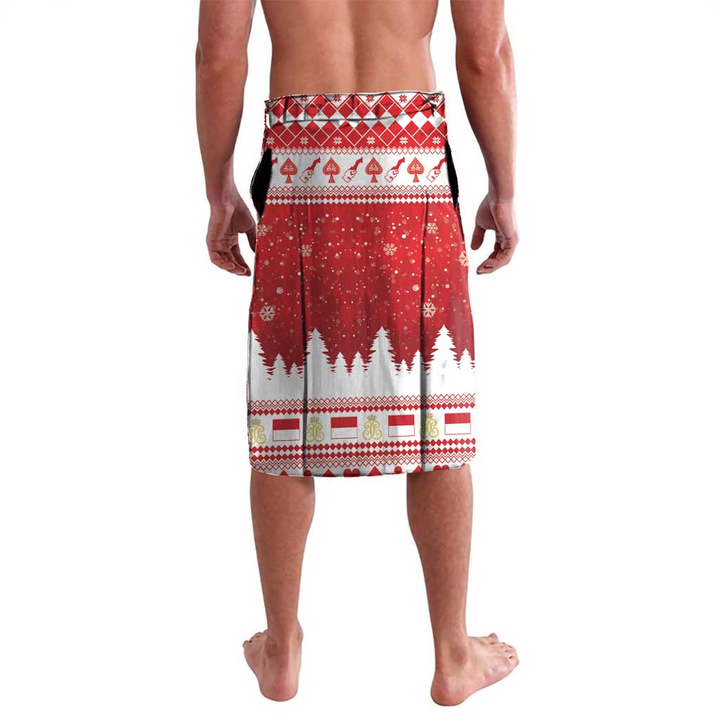 Monaco Christmas Lavalava Joyeux Noel Coat Of Arms - Wonder Print Shop